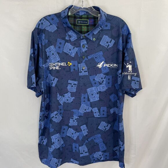 Bill William Murray Golf PGA TOUR Polo Shirt L Candid Camera DA Points - Picture 2 of 10